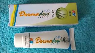 Review of Dermadew Aloe Lotion English  ClickOnCare [upl. by Vandyke]