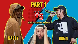 NASTY VS DONG PART 1  reaction Slim Boss X Nasty  Sodh Haamro Baarey [upl. by Sukram]