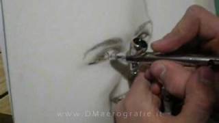 13 VIDEO step  airbrush portraits and how put on gold leaf [upl. by Nellir]