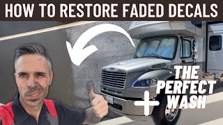 How to wash an RV amp Restore Faded Decals [upl. by Kristin]