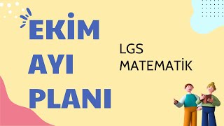 LGS MATEMATİK EKİM AYI ÇALIŞMA PLANI [upl. by Silyhp]