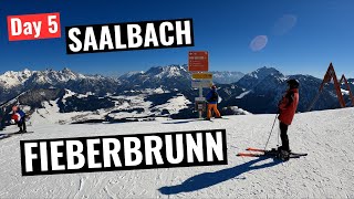 Saalbach Day 5  Skiing Fieberbrunn [upl. by Nytsrik]