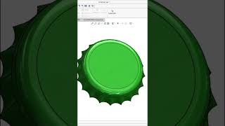 Design a CUSTOM Sprite Bottle Cap in SolidWorks EASY 3dmodeling appearances solidworks [upl. by Humfrid190]