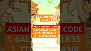 52 Genshin impact redemption code [upl. by Rednasyl]