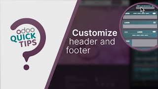 Odoo Quick Tips  Customize header and footer Website [upl. by Eillak]