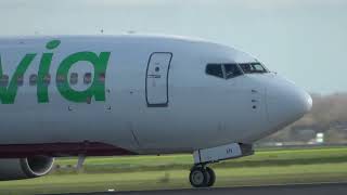 Transavia B737800 Landing Schiphol [upl. by Nordek938]