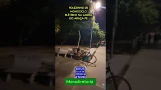 Rolezinho noturno com monociclo elétrico no parque [upl. by Fisher]