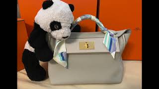 Hermes 2424 Bag Sized 29 Review with Panda [upl. by Ennairoc]