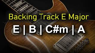 Rock Pop Backing Track E Major  70 BPM  Guitar Backing Track [upl. by Erik]