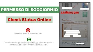 How to CHECK YOUR ITALIAN RESIDENCE PERMIT ONLINE Status  CONTROLLARE PERMESSO DI SOGGIORNO ONLINE [upl. by Malet]