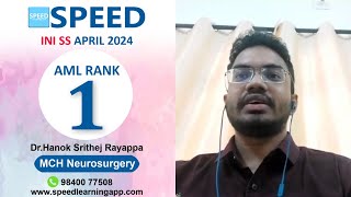 INI SS April 2024  MCH Neurosurgery 1st Rank AML Dr Hanok Srithej Rayapp iniss [upl. by Acirrehs]