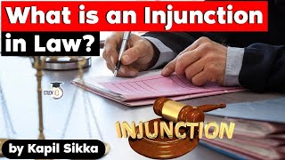 What is Injunction in Law Difference in Permanent Temporary amp Preliminary injunction  RPSC J [upl. by Crudden]