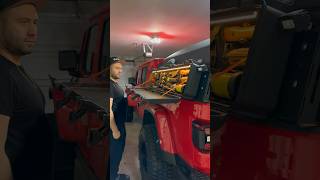 Jeep gladiator bed rack Pelican gun case overlanding gear setup  jeepgladiator youtubeshorts [upl. by Osicran]