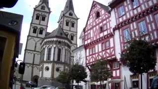 Tourist Street Train Ride Through Boppard Rhineland Palatinate Germany  24th August 2014 [upl. by Nebra]