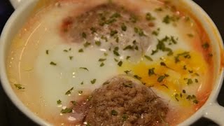 Recette cookeo OEUF COCOTTE VIANDE HACHEE [upl. by Smitt]