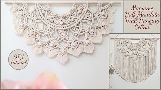 Large Macrame Half Mandala Wall Hanging  Semi Circular Wall Decor  New Design DIY Tutorial [upl. by Assiron]