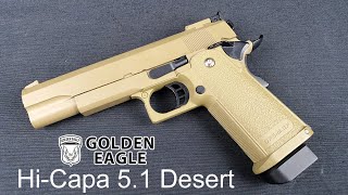 HiCapa 51 Desert Golden Eagle  Airsoft Estartit [upl. by Onid]