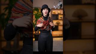 How to tie a flower from long scarf shorts scarftutorial scarf beautyframe [upl. by Ardek]