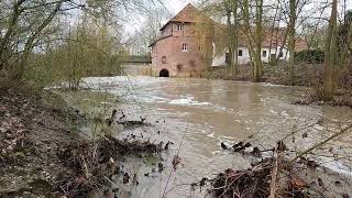 Metelen VechteHochwasser nach Sturm Ylenia am 1722022 [upl. by Samuelson]