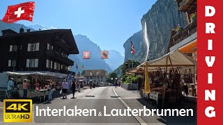 Driving in Switzerland 15 From Beatenberg to Interlaken and Lauterbrunnen  4K 60fps [upl. by Lyrej]