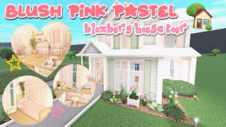 🎀 ♡ soft Blush Pink Pastel house TOUR 🌷♡  Roblox BLOXBURG ✧ [upl. by Regor]