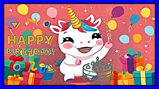 HAPPY BIRTHDAY SONG by the Unicorns happybirthdaytoyou kidsvideosong happybirthdaysong [upl. by Oina989]