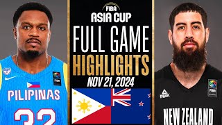 GILAS PILIPINAS vs NEW ZEALAND FULL GAME HIGHLIGHTS  FIBA Asia Cup 2025 Qualifiers Highlights 2K25 [upl. by Lebezej]