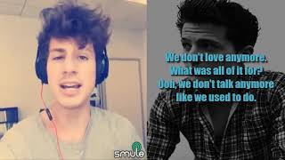 We Dont Talk Anymore Charlie Puth Karaoke Duet [upl. by Olgnaed]