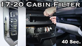 20172020 Ford Super Duty F250F350 Cabin Air Filter Install 40 SECONDS [upl. by Aytak]