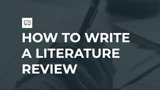 How to Write a Literature Review [upl. by Ahsinert]