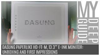 Dasung Paperlike HDFTM 133quot EInk Monitor Unboxing And First Impressions [upl. by Yboj626]