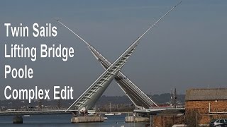 Twin Sails lifting bridge Poole Harbour Hamworthy  onboard high speed 4x gopro video [upl. by Casaleggio]