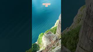 NORWAY 4K Flying to The Top of Pulpit Rock Preikestolen [upl. by Ardnasac]