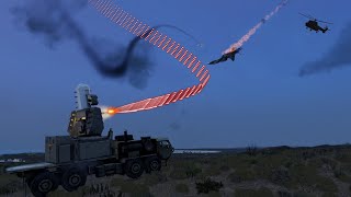 Watch CRAM in Action Air Defense vs Powerful Fighter Jet amp Attack Helicopter  Military Simulation [upl. by Elocn]