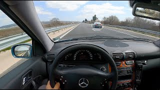 Mercedes Benz C180 W203 129 HP  POV Highway Autobahn Test Drive  Cruising and Acceleration [upl. by Nnaeitak]