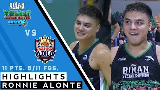 MPBL HIGHLIGHTS RONNIE ALONTE 11 PTS 511 FGS [upl. by Cida]