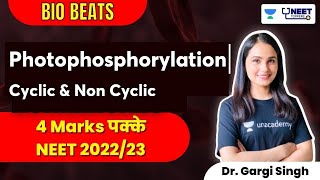 Photophosphorylation  Cyclic amp Non Cyclic  4 Marks पक्के NEET 202223  Dr Gargi Singh [upl. by Norbie]