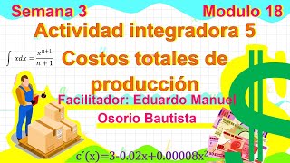 Módulo 18 semana 3 actividad 5 costos de producción 2021 [upl. by Ahsiened703]