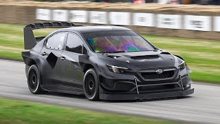 670HP Subaru WRX 2024 Project Midnight attacking the Goodwood hillclimb course [upl. by Adnauqahs]