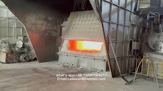 How to make aluninum ingot Aluminum scrap melting furnace [upl. by Anifesoj142]