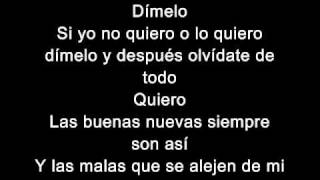 Enrique Iglesias Dimelo Lyrics Letras [upl. by Lorelei]