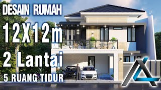 DESAIN RUMAH 12 X 12 meter I Surabaya – DESAIN RUMAH TROPIS MODERN [upl. by Hauck]