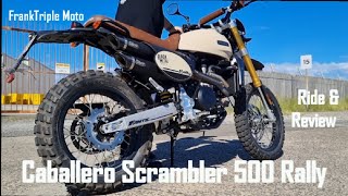 Caballero Scrambler 500 Rally First Ride [upl. by Balac]