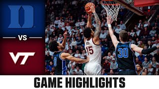 Duke vs Virginia Tech Game Highlights  202324 ACC Men’s Basketball [upl. by Adnir]