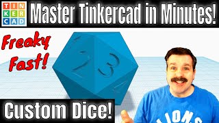 Master Workplane Copy amp Drop in Tinkercad  Dynamite Dice in Minutes [upl. by Yrekcaz]