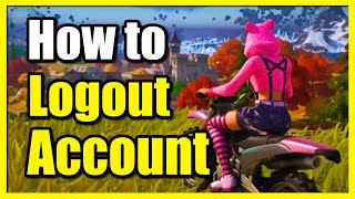 How to Logout of Fortnite Account in GAME Quick Method [upl. by Onimixam]