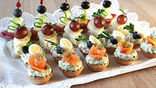 Canapés surtidos y fáciles de hacer para Navidad Siempre que los hago gustan mucho [upl. by Haberman]