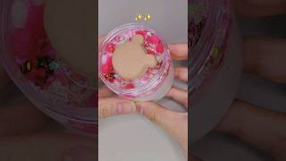 Pom Pom Bear Slime cute slimevideos clearslime diy pompom bear slimes art [upl. by Casar]