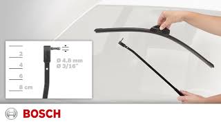 Small Pin Connection  How to Install Bosch PureVision Wiper Blades [upl. by Edwina747]