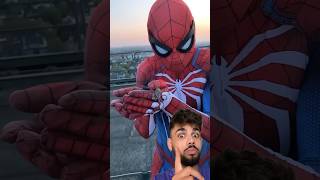 Örümcek Adam gerçek örümcek ile tanışıyor 😱🕷️ örümcekadam marvel spiderman [upl. by Atteiluj]